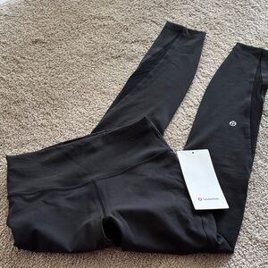 Lululemon Black Leggings NWT Wunder train mesh panel size 4